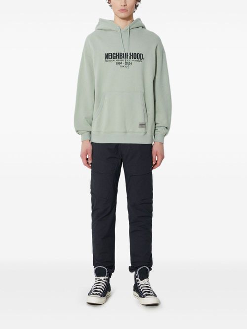 Logo-print hoodie - Green