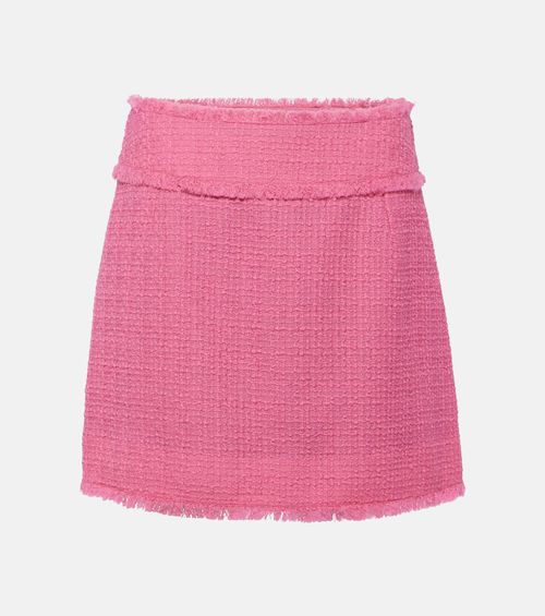 Wool-blend tweed miniskirt