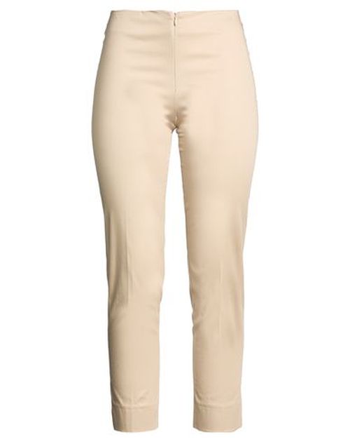 Woman Pants Beige Size 12 Cotton, Elastane