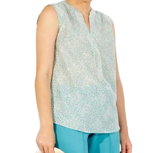 Fiorella Shirt In Aqua Leopard