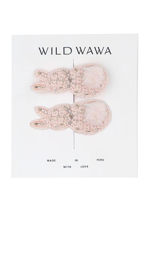 Wild Wawa Kids Crochet Clip Set en Pink