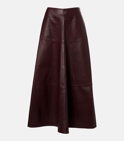 Varda leather maxi skirt