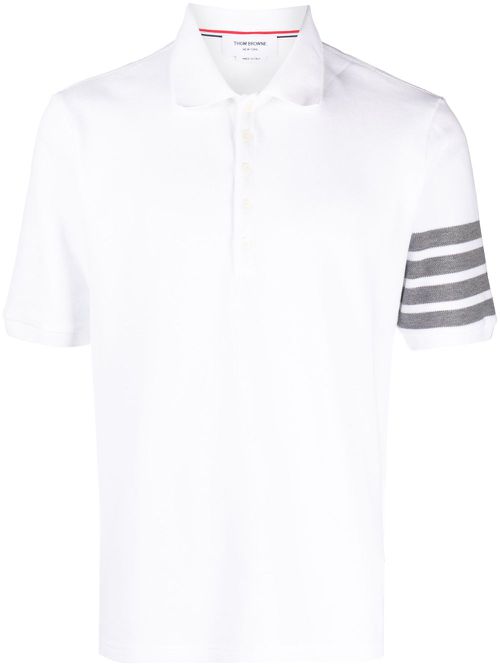 4-Bar Stripe 2003-print polo shirt - White