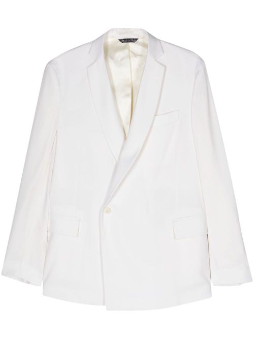 Single-breasted virgin wool blazer - White
