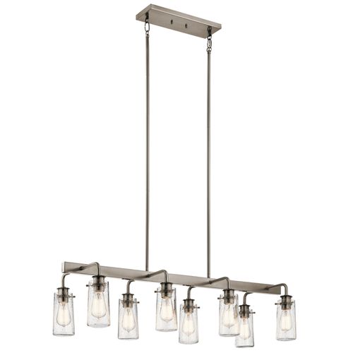 Braelyn 42" 8-Light Linear Chandelier in Classic Pewter