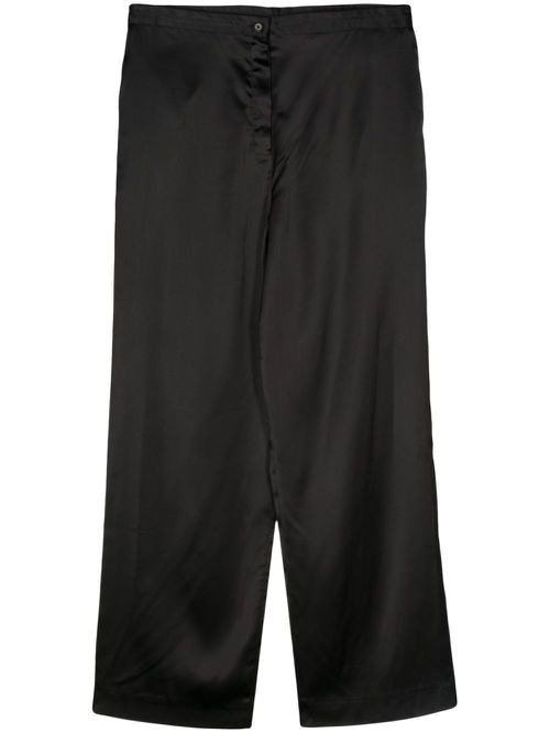Stretch-design satin trousers - Black