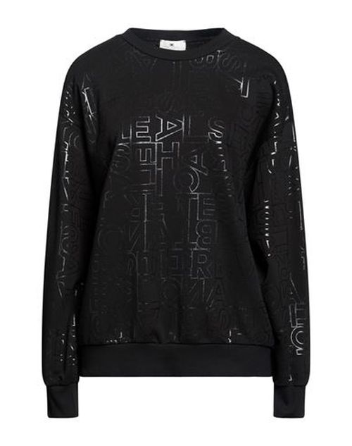Woman Sweatshirt Black Size 4 Cotton, Polyester, Elastane