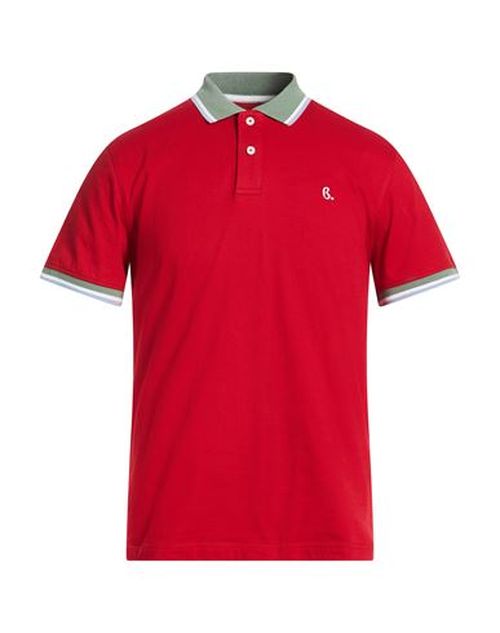 Man Polo shirt Red Size M Cotton, Elastane