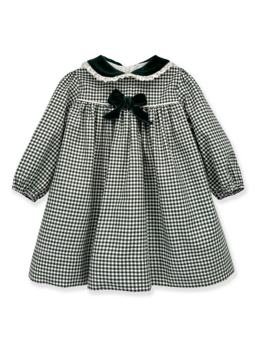Gingham-check dress - Green