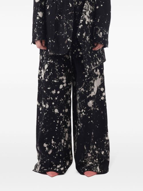 High-rise trousers - Black