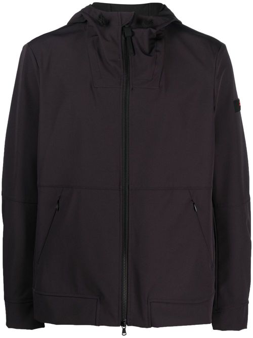 Drawstring zip-up jacket - Black