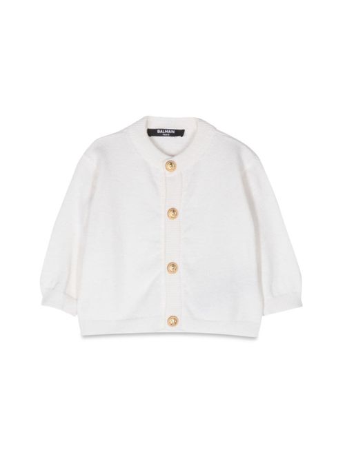 Baby Girl White Solid Cardigan