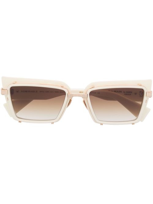 Admirable rectangle-frame sunglasses - White