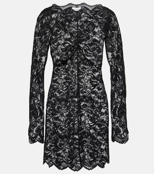 Floral off-shoulder lace minidress