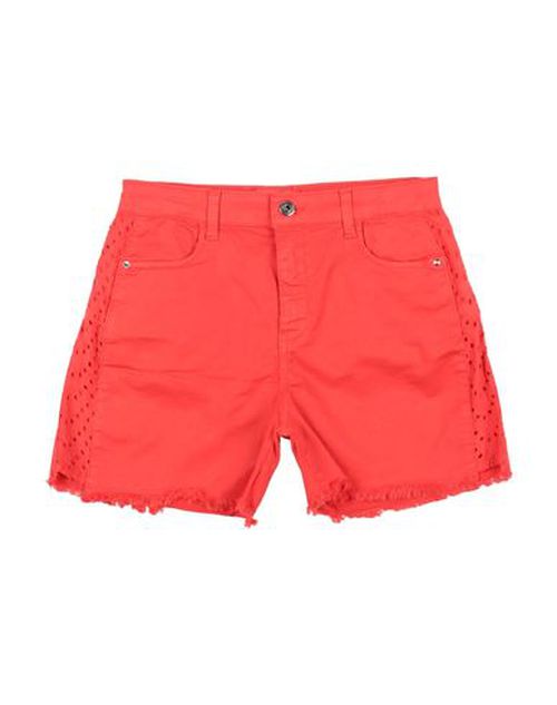 Kid Girl Shorts & Bermuda Shorts Coral Size 16 Cotton, Elastane