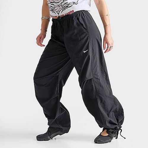 Women's Sportswear Oversized Structured Pants in Black/Sail