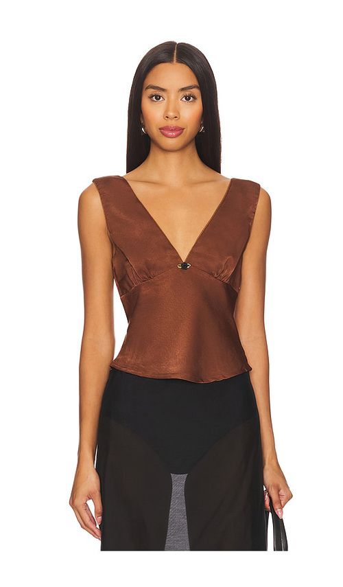 NIA Celia Top in Chocolate. -  XS also in L, M