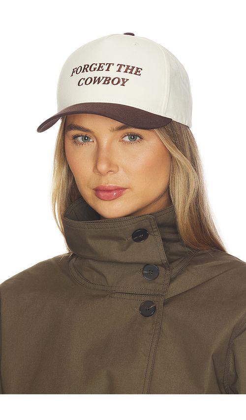 Brixton Forget The Cowboy Netplus Snapback Hat in Cream,Brown