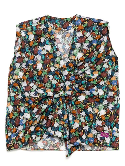 JNBY floral-print sleeveless blouse - Black