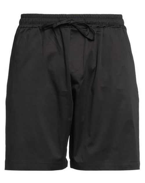 Man Shorts & Bermuda Shorts Black Size L Cotton, Lycra