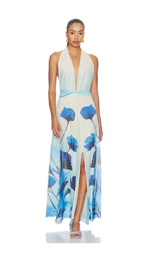 Especia Micelia Long Dress in Blue. L also in M, S