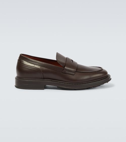 Leather loafers