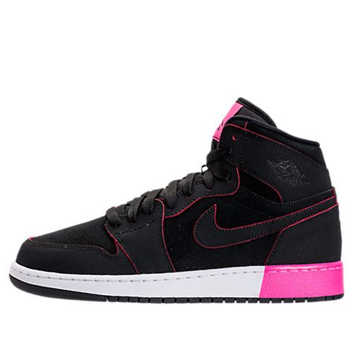 (GS) 1 Retro High 'Black Hyper Pink'