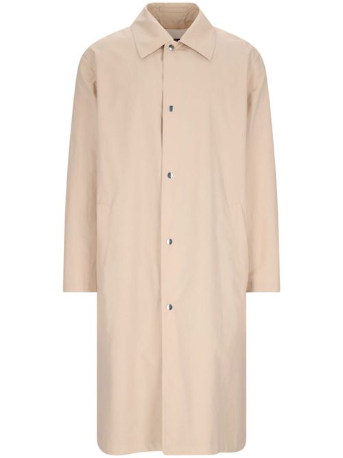 Logo-print coat - Neutrals