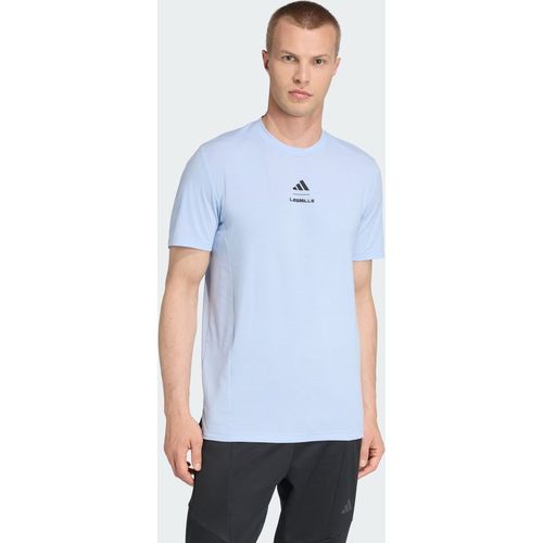 Adidas Performance Mens Les Mills Graphic Tee - Blue - X-Sma