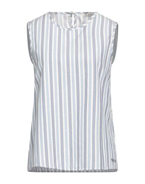 True Nyc Woman Top Sky blue Size S Cotton, Polyester