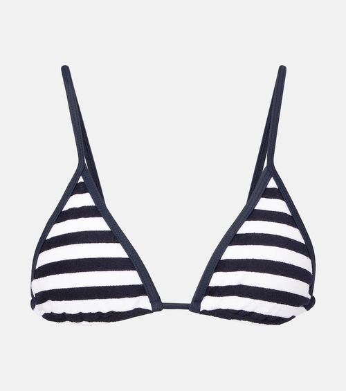 Via striped bikini top