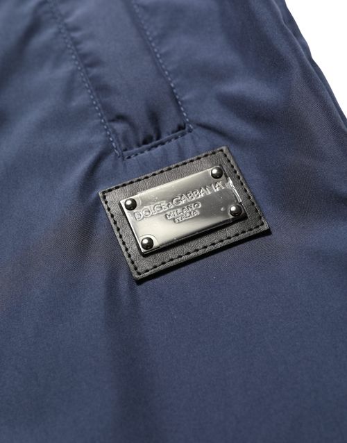 Polyester Drawstring Joggers — Navy