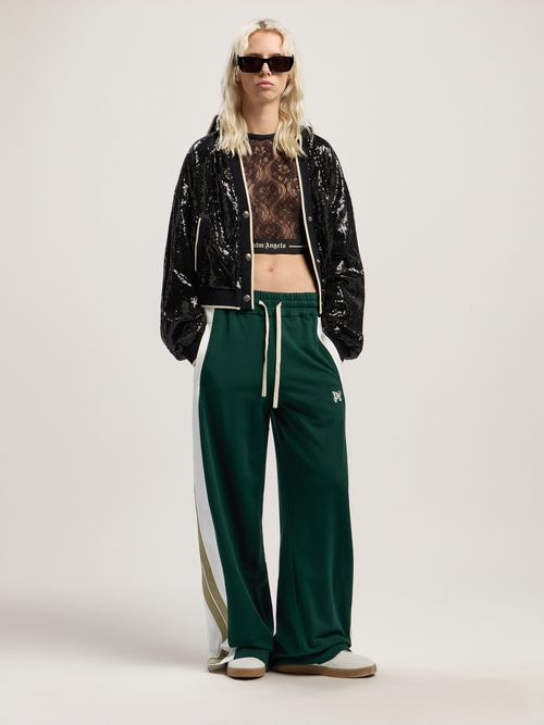 Monogram Colorblock Sweatpant Woman  Dark Green