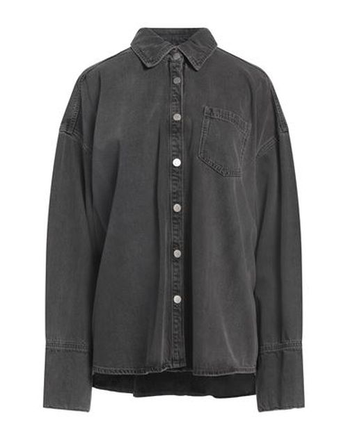 Woman Denim shirt Grey Size 10 Organic cotton, Lyocell, Modal