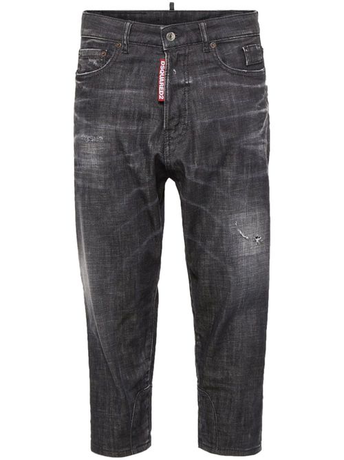 Low-rise cropped jeans - Black