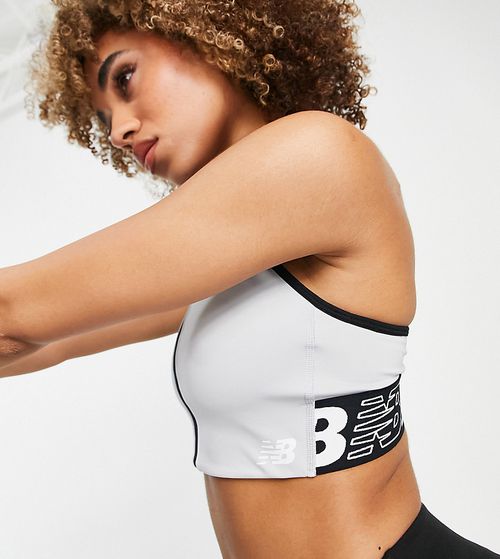 Running Relentless light support long line sports bra in grey exclusive to ASOS
