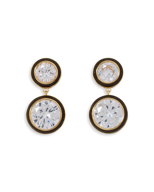 The Cubic Double Drop Earrings