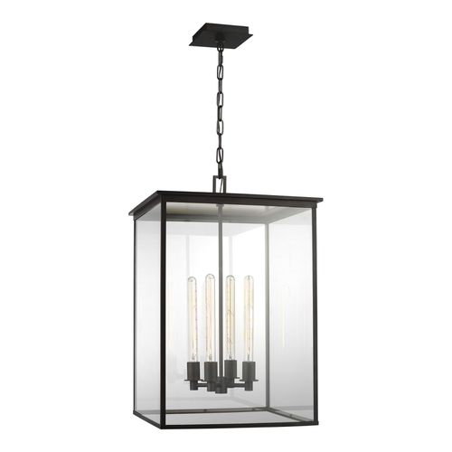 Visual Comfort Studio Freeport 4-Light Outdoor Hanging Light in Heritage Copper by Chapman & Myer