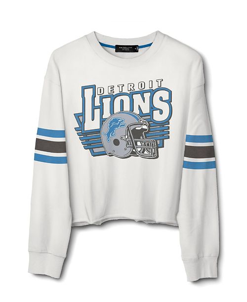Women's Nfl Detroit Lions Kickoff Crop Crew Fleece Sweatshirt