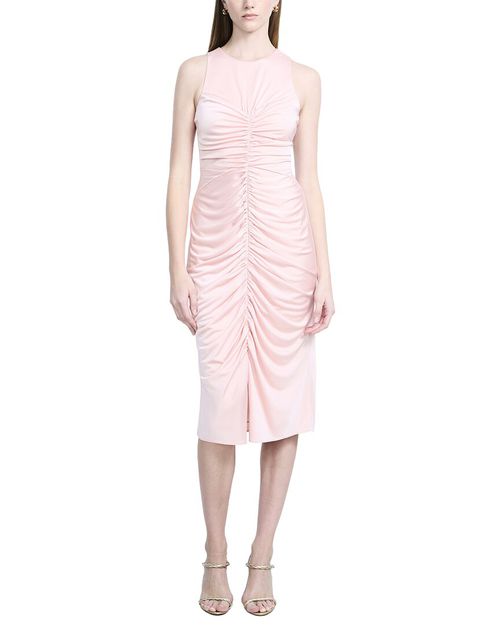 Hardware Ruched Midi Dress