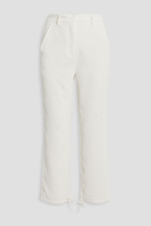 Corduroy straight-leg pants