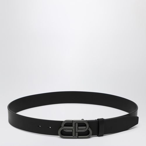 Black leather BB belt