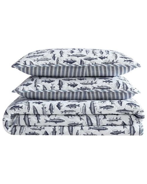 136 Thread Count Wes Fish Reversible Quilt Set