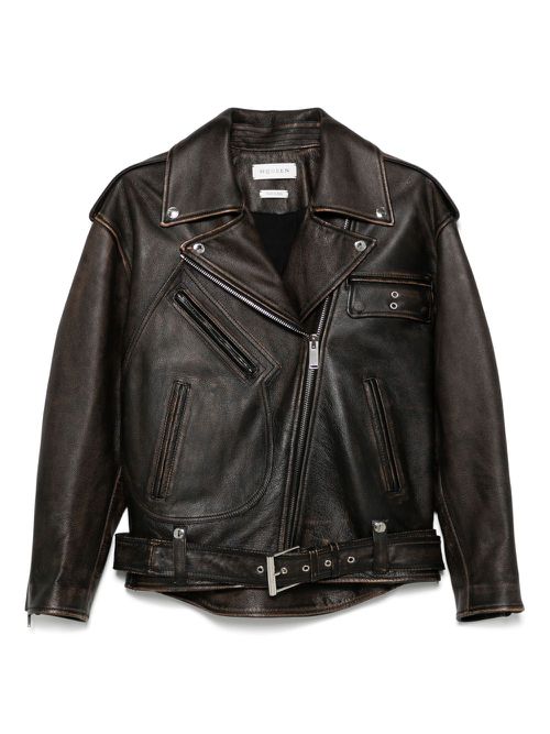 Alexander McQueen leather jacket - Brown