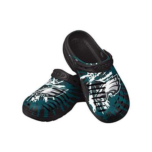 FOCO Philadelphia Eagles NFL Mens Tie-Dye Clog with Strap