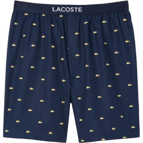Lacoste Mens Poplin Pyjama Shorts in Navy