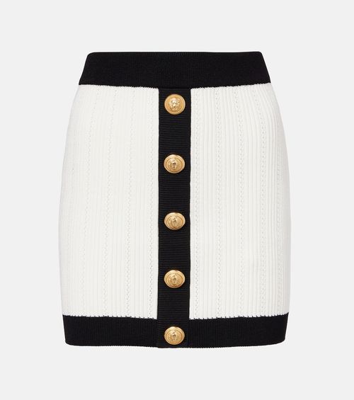 Ribbed-knit miniskirt