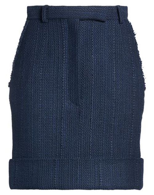 Woman Mini skirt Navy Size 12 Polyester, Acrylic, Wool, Cotton, Synthetic fibers