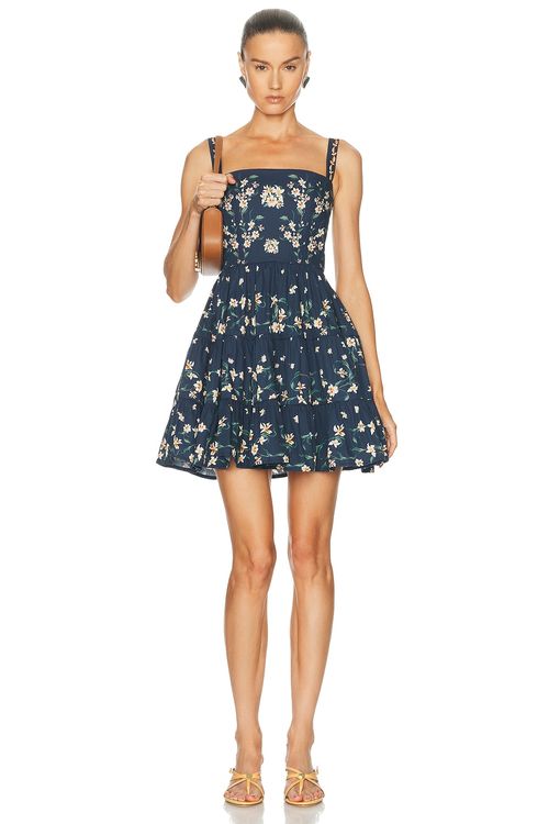 Agua by Agua Bendita Lima Mini Dress in Promesa - Navy. L also in M