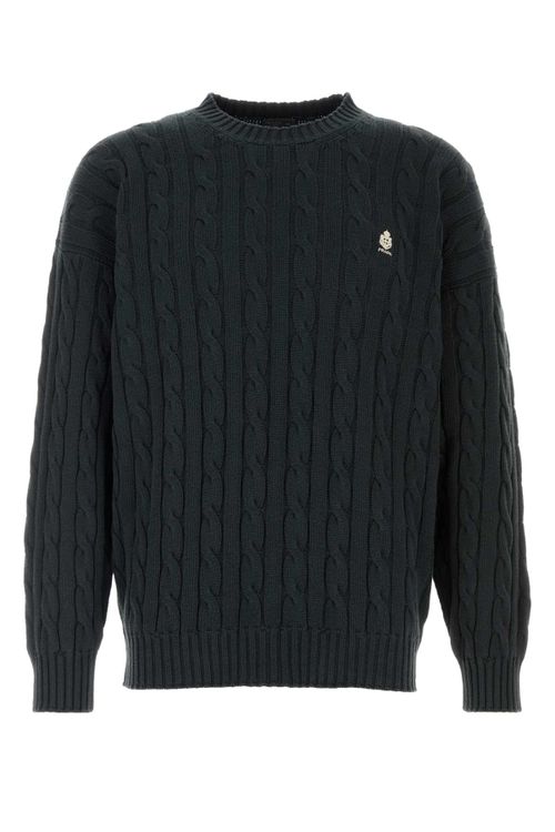 Slate Cotton Sweater Nero Exterior: Maglieria - Men
